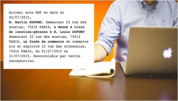 Comment rédiger un contrat de location-gérance ? - Annonce légale