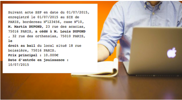 Fin de contrat de location-gérance - annonce légale